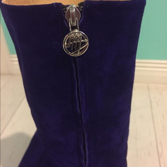 Massimo Dogana Purple Suede knee-High Boot - Picture 6 of 7